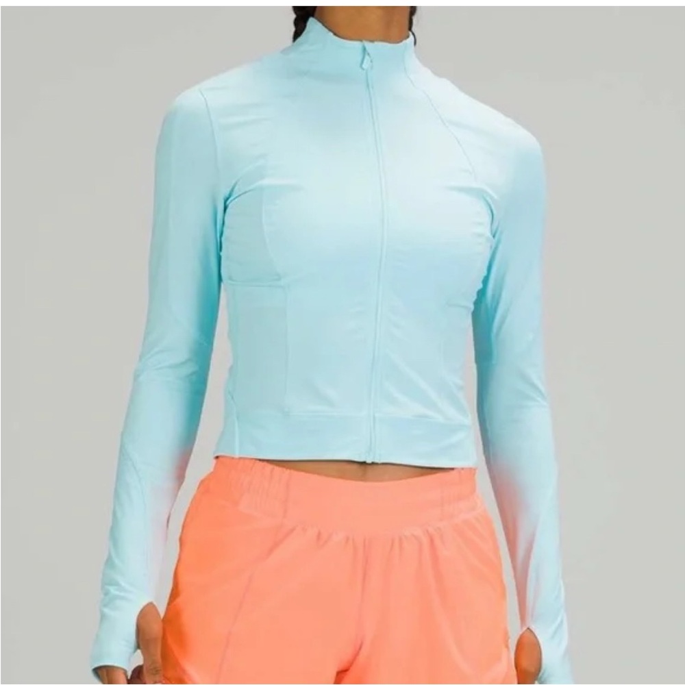 lululemon athletica Icing Blue Long-Sleeve Zip Final Mile Jacket size 6